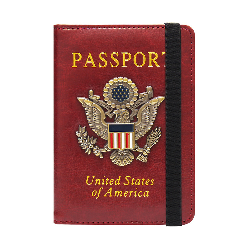 PU Leather Holder Wallet Case Protector For USA United States Passport