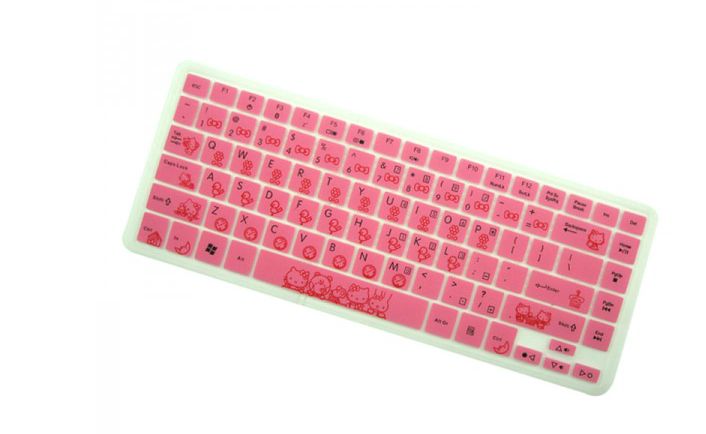 Lettering(Kitty) keyboard skin for ACER TravelMate TimelineX TM8481T-6825