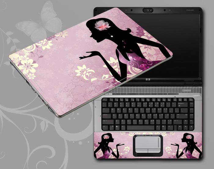 decal Skin for ASUS A551LN-XX187H Flowers and women floral laptop skin