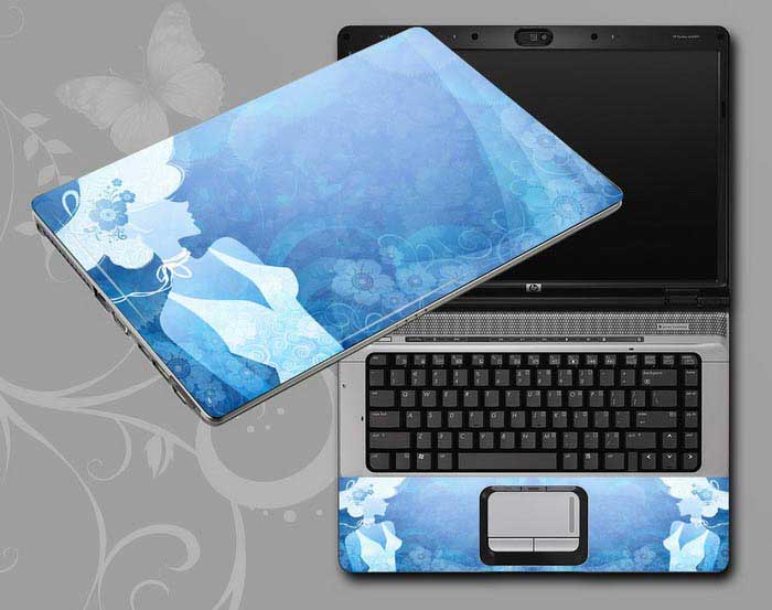 decal Skin for HP OMEN 17-cm2007ns Flowers and women floral laptop skin