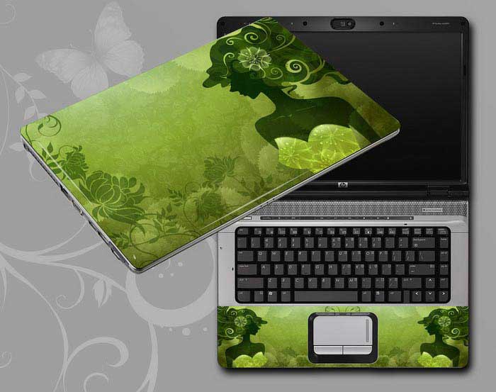 decal Skin for MSI GT80S 6QF TITAN SLI 29TH ANNIVERSARY EDITION Flowers and women floral laptop skin