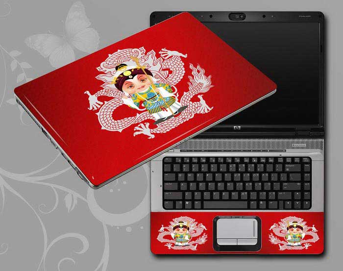 decal Skin for LENOVO IdeaPad Flex 5-15ARE05 Red, Beijing Opera,Peking Opera Make-ups laptop skin