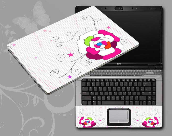 decal Skin for HP Pavilion x360 14-ba008tx vintage floral flower floral   flowers laptop skin