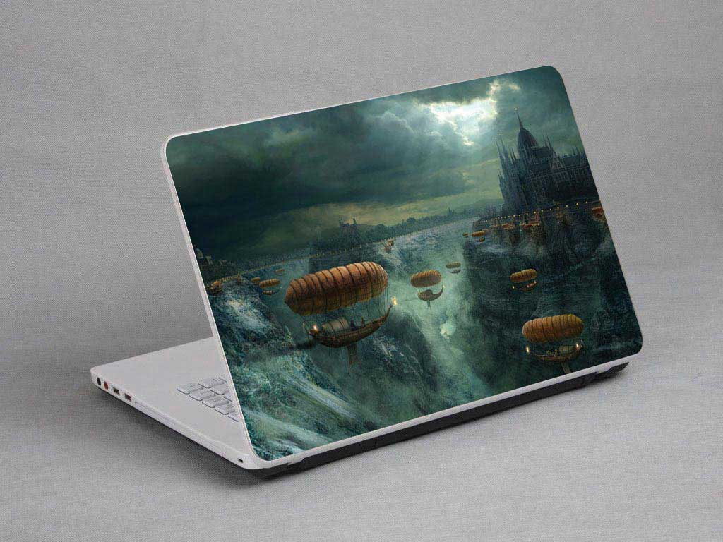 decal Skin for APPLE Aluminum Macbook pro Castle, airship laptop skin