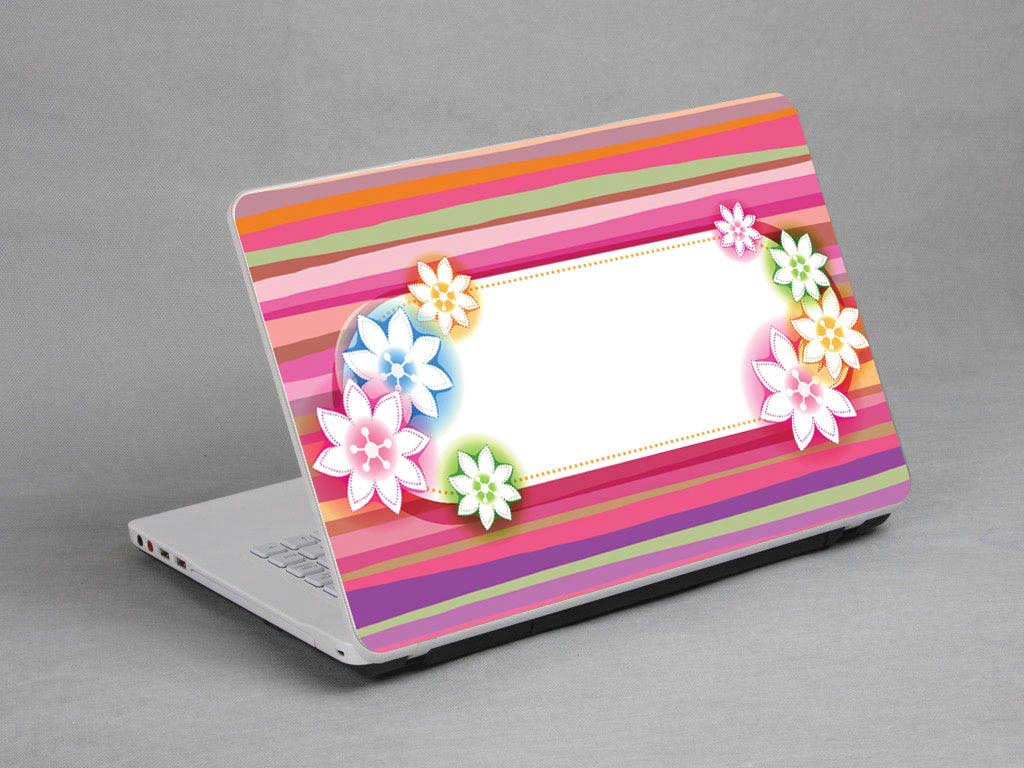decal Skin for SAMSUNG Chromebook 2 XE503C32-K03DE Bubbles, Colored Lines laptop skin