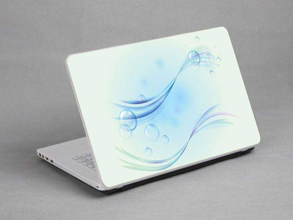 decal Skin for MSI GL72 6QD Bubbles, Colored Lines laptop skin