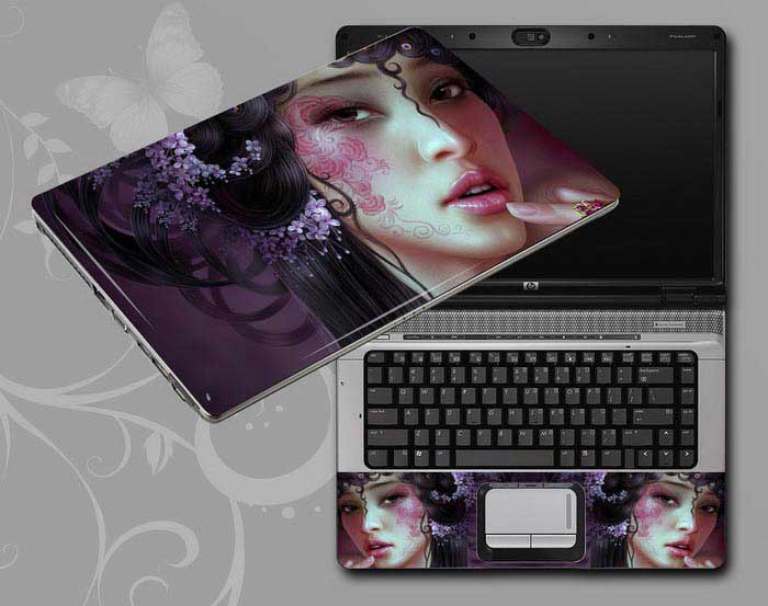 decal Skin for MSI GE66 Raider 10SGS-037UK Game Beauty Characters laptop skin