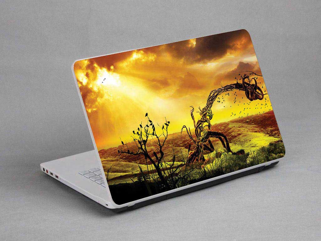 decal Skin for LENOVO IdeaPad Flex 15 Old tree, through the eyes of the clouds laptop skin