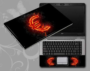Flame Currency Symbol Laptop decal Skin for SAMSUNG Notebook 7 spin NP740U5M-X01US 12918-126-Pattern ID:126