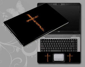 Flame Cross Laptop decal Skin for SONY VAIO Z VJZ141X0511X 18944-128-Pattern ID:128
