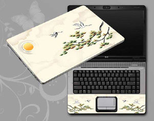 Chinese ink painting Sun, Pine, Bird Laptop decal Skin for MSI Modern 14 C12M-032 53337-14-Pattern ID:14