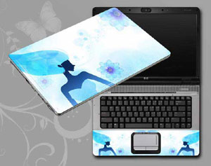 Flowers and women floral Laptop decal Skin for HP ENVY dv6t-7300 Quad Edition 2343-150-Pattern ID:150