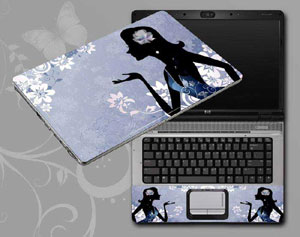 Flowers and women floral Laptop decal Skin for DELL Inspiron 1721 1632-159-Pattern ID:159