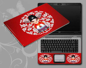 Red, Beijing Opera,Peking Opera Make-ups Laptop decal Skin for SONY VAIO VGN-AW290 19238-181-Pattern ID:181