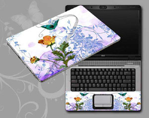 vintage floral flower floral Laptop decal Skin for SONY VAIO VPCF13SFX 41267-22-Pattern ID:22