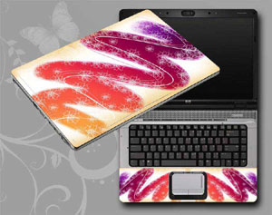 vintage floral flower floral Laptop decal Skin for CLEVO W651KK1 11423-25-Pattern ID:25