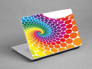 Bubbles, Colored Lines Laptop decal Skin for APPLE Aluminum Macbook pro 1002-344-Pattern ID:344
