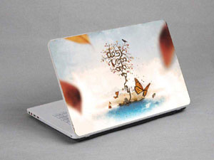 Trees, butterflies, birds. Laptop decal Skin for CLEVO W950SU2 9312-419-Pattern ID:419