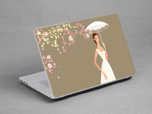 Umbrellas, women, flowers. floral Laptop decal Skin for DELL Inspiron 14 14-3452 11084-451-Pattern ID:451