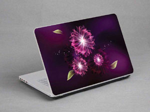 Transparent flowers floral Laptop decal Skin for MSI GT80S TITAN SLI 11378-477-Pattern ID:476