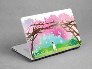 Cartoons, White Cats, Trees Laptop decal Skin for APPLE MacBook Air MC505LL/A 1017-485-Pattern ID:484