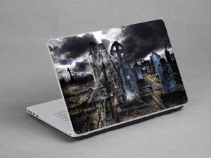 Ghosts, graveyards, Halloween. Laptop decal Skin for SONY VAIO Fit 15E SVF1531GSAW 8509-547-Pattern ID:546