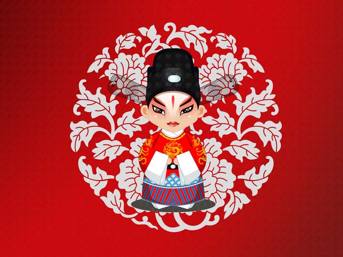 Red, Beijing Opera,Peking Opera Make-ups Mouse pad for HP 14-ck0001tu 