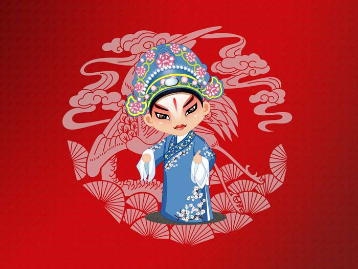 Red, Beijing Opera,Peking Opera Make-ups Mouse pad for HP 14-cf2056la 