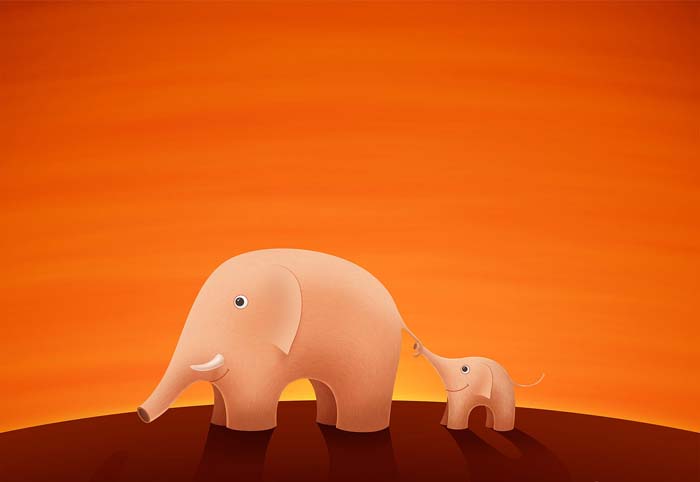 Elephants and baby elephants Mouse pad for SAMSUNG NP300E5A-S01 