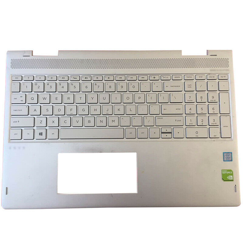 for HP Envy X360 15T-BP 15-BP Silver Palmrest Backlit US Keyboard 934640-001 