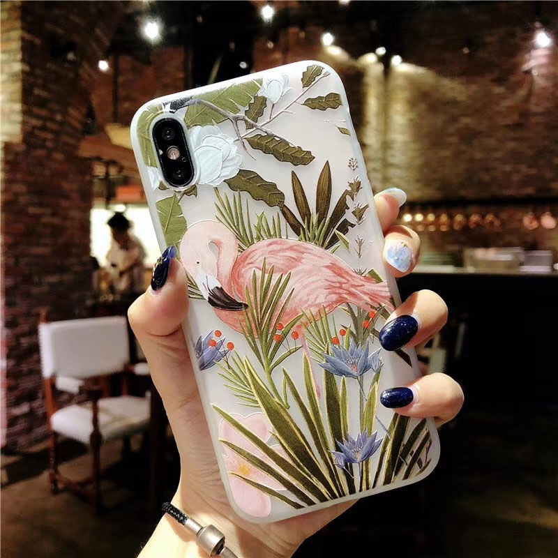 Mobile cell phone case cover for APPLE iPhone 6 Luxury Silicone Cute Shockproof 3D Matte flower 