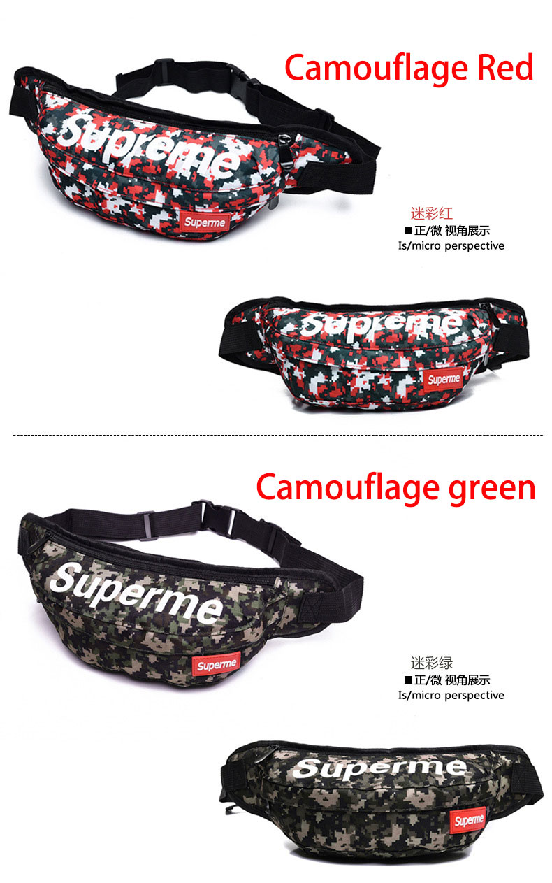 red camo supreme fanny pack