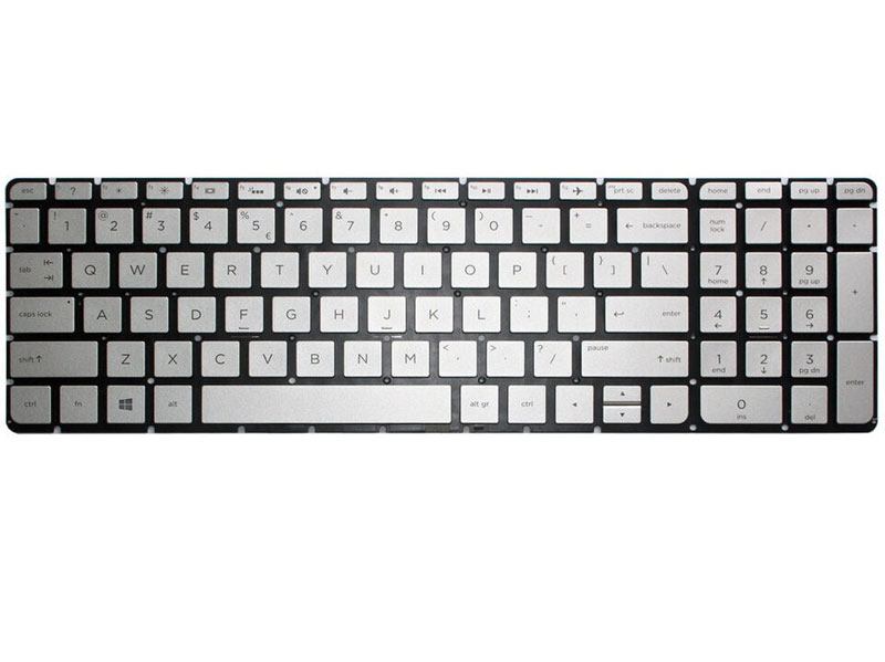 For HP ENVY 17-u153nr 17-u011nr m7-u009dx m7-u109dx Keyboard US Backlit Silver