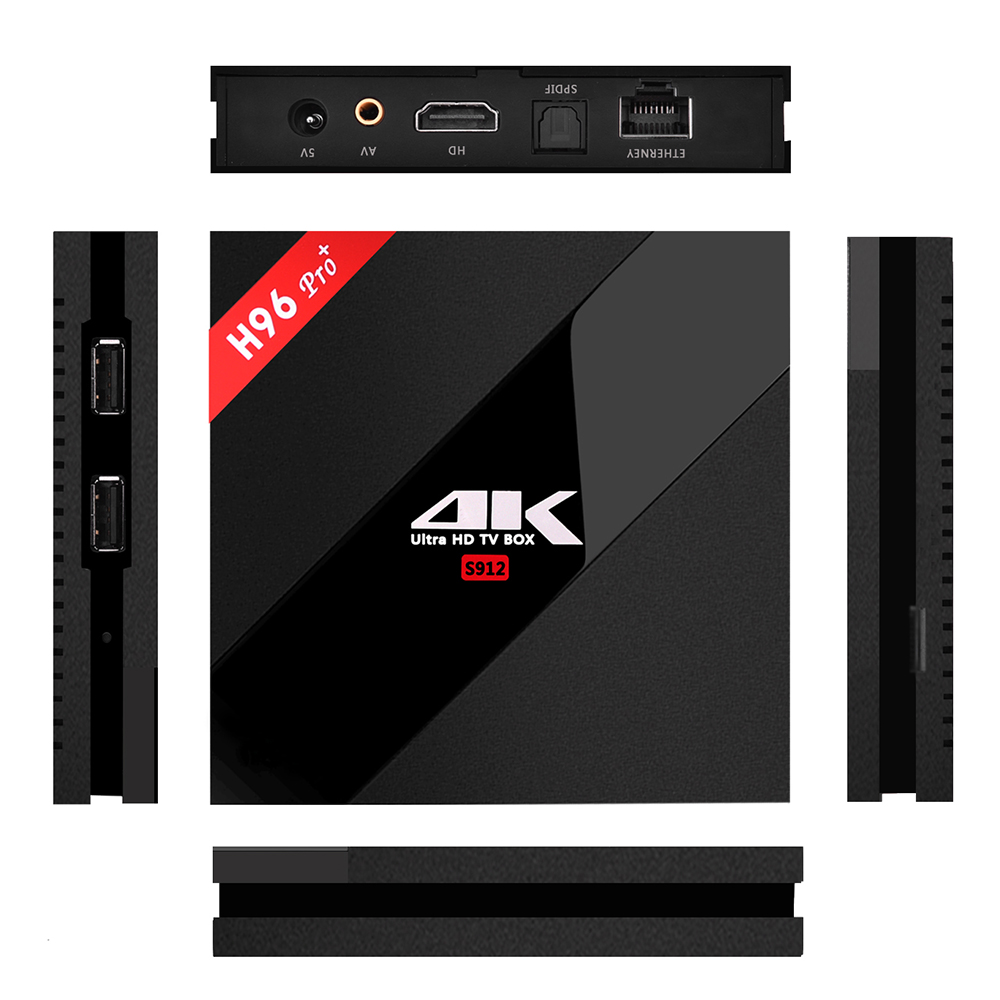 H96 Pro Plus + Android 7.1 TV Box 3G/32G Amlogic S912 Octa Core 64Bit 2.4G/5G Wifi 4K BT4.1 HD Media Player Set Top Box